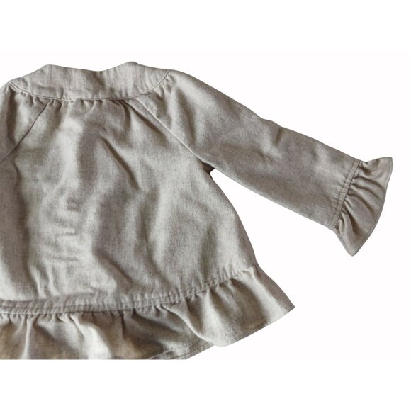 Janie and Jack Wool Blend  Lined Jacket Ruffle Hem 12 24 Mo Wool Viscose Blend - Picture 9 of 12